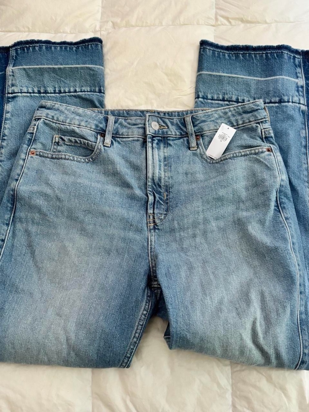 Old Navy Extra High-Waisted Baby Boot-Cut Jeans Blue Waist 12 NWT